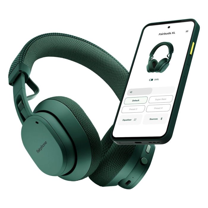 Fairphone Fairbuds XL (2025) Auriculares Over-Ear Inalámbricos con Cancelación Activa de Ruido (ANC), 30h Batería, Bluetooth 5.1, Verde 9