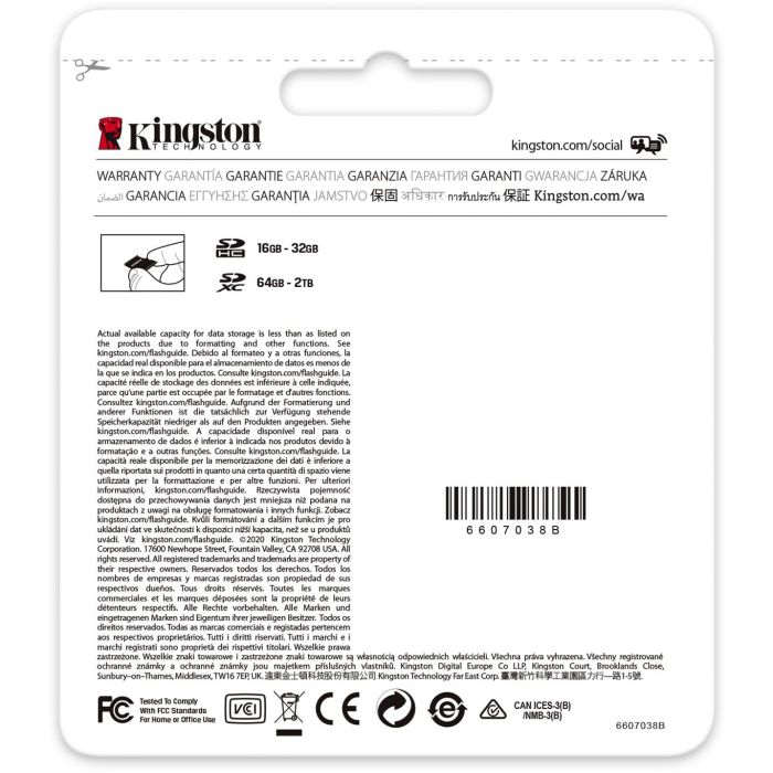 Tarjeta de Memoria SDXC Kingston Canvas Go! Plus 64 GB 3