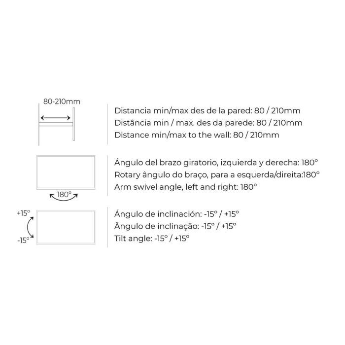 Soporte universal tv de 23-42 pulgadas 25 kg con brazo 1 Soporte universal tv de 23-42 pulgadas 25 kg con brazo 1