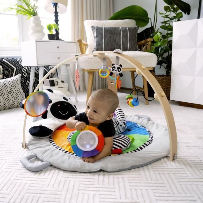 BABY EINSTEIN Alfombra de juego Zen's Activity Milestones con barra de madera, juguetes multisensoriales, desde el nacimiento 1 BABY EINSTEIN Alfombra de juego Zen's Activity Milestones con barra de madera, juguetes multisensoriales, desde el nacimiento 1