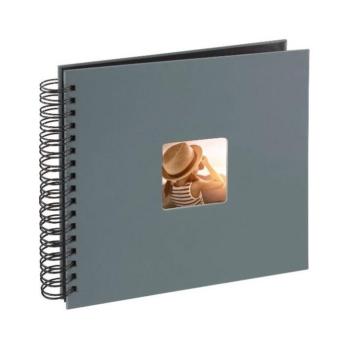 Hama 94879 Álbum de Fotos Fine Art Espiral Gris 28x24 cm con 50 Páginas Negras para 100 Fotos 10x15 1