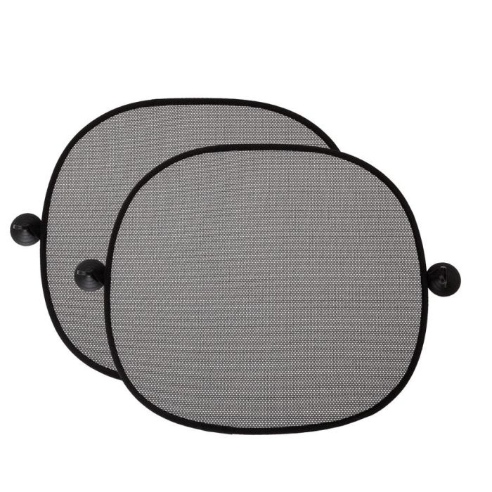 KioKids Parasol Coche Negro Protección Solar Bebé Sin Ventosa Plegable con Bolsita para Niños +0 Meses 1