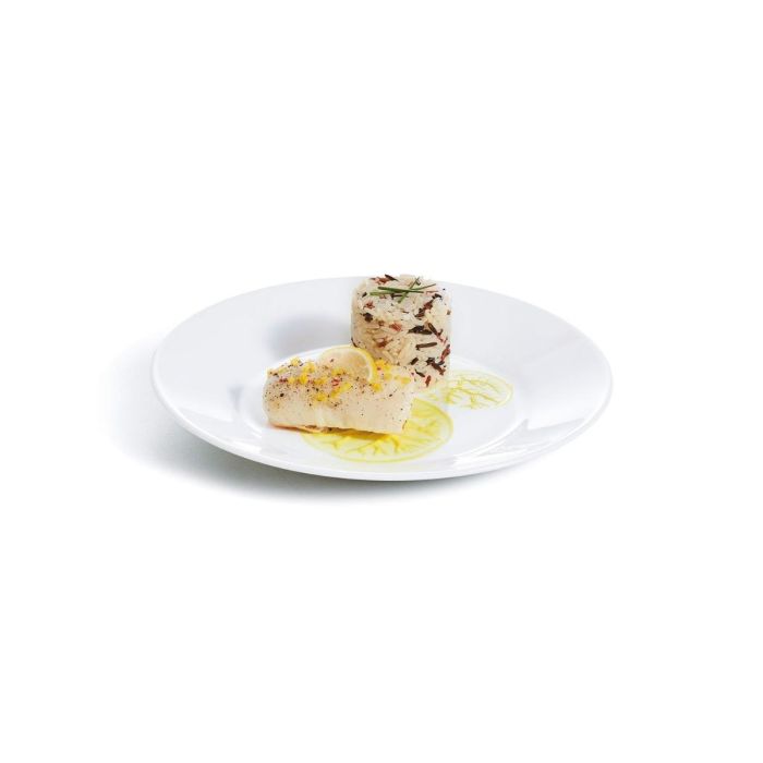 Arcoroc Set 6 Platos Llanos Restaurant Opal - Vidrio Templado Extra Resistente 23,5 cm Blanco - Apto Lavavajillas y Microondas 2