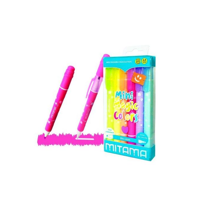 Rotul. Mitama Doble Punta Borrables Neon&Pastel Estuche De 6