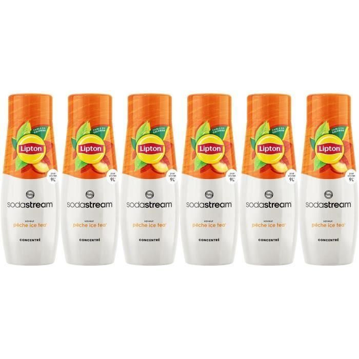 Sodastream SOD3291480782303 Pack 6 Concentrados Lipton Ice Tea 440ml - Rinde hasta 54L Sodastream SOD3291480782303 Pack 6 Concentrados Lipton Ice Tea 440ml - Rinde hasta 54L