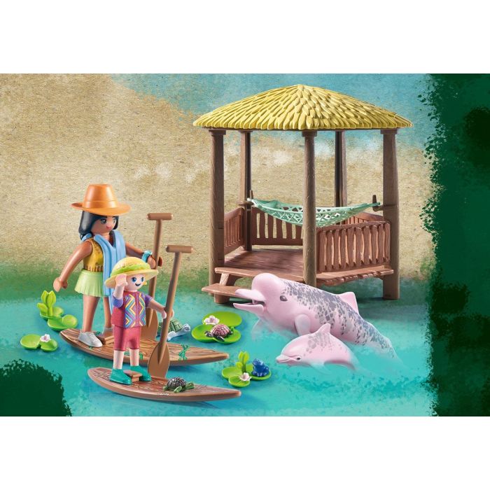 Playmobil 71143 Wiltopia Tour Remo Delfines de Río Set de Juego Flotante con 2 Tablas SUP, Caseta y Tarjeta Animal +4 Años 2 Playmobil 71143 Wiltopia Tour Remo Delfines de Río Set de Juego Flotante con 2 Tablas SUP, Caseta y Tarjeta Animal +4 Años 2