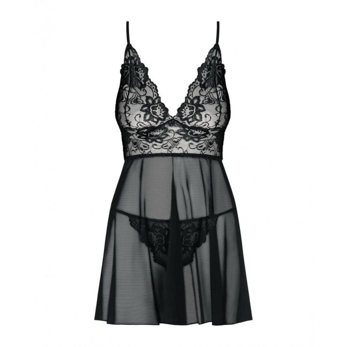 Picardías y Tanga Imperia (S/M) Obsessive Idillia babydoll Negro 3 Picardías y Tanga Imperia (S/M) Obsessive Idillia babydoll Negro 3