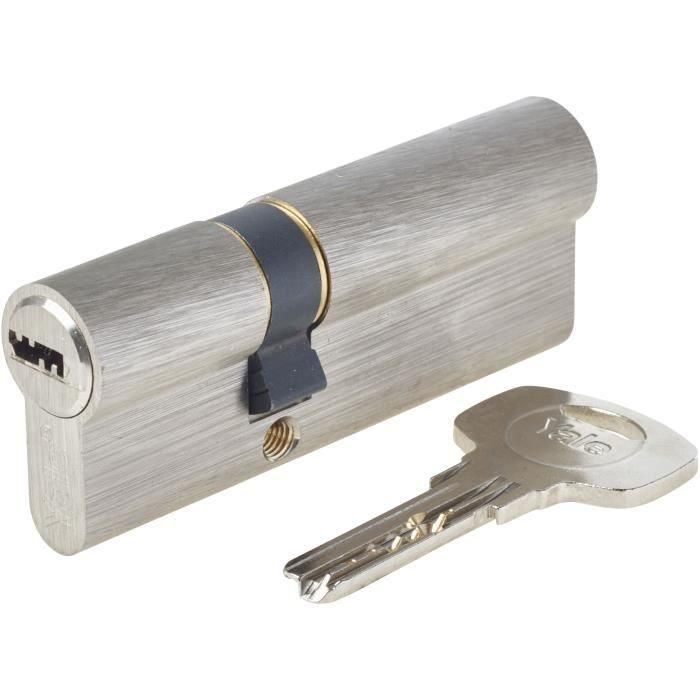 Cilindro de cierre liberable YALE - Para puerta de entrada / exterior - 6 pines - 4 llaves - 30 x 50 mm 0 Cilindro de cierre liberable YALE - Para puerta de entrada / exterior - 6 pines - 4 llaves - 30 x 50 mm 0