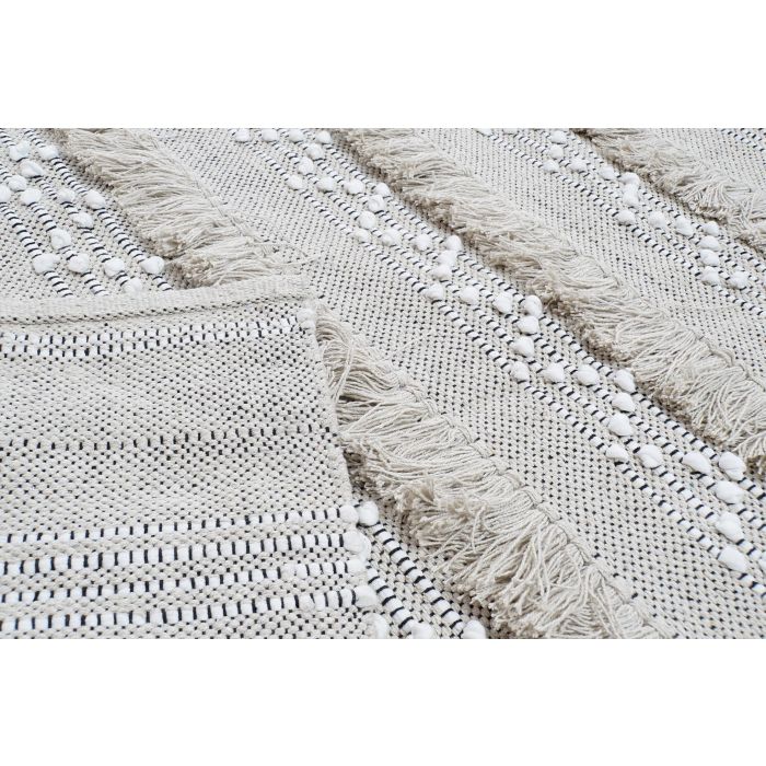 DKD Home Decor Dodoma Alfombra Boho Negro Blanco Algodón 230 x 160 cm 3