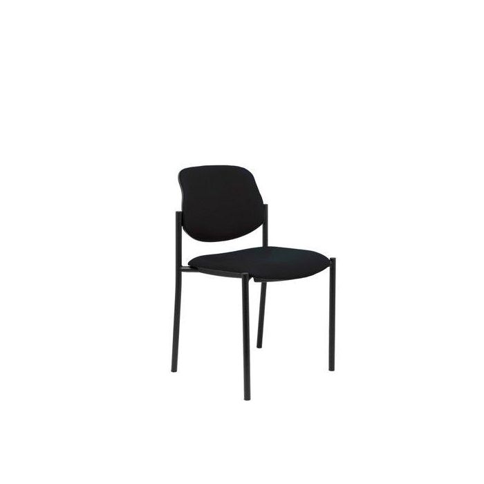 Silla Piqueras Y Crespo Villalgordo Confidente Chasis Negro Asiento Y Respaldo Tapizados Similpiel Negro