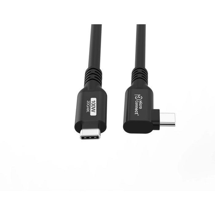 MicroConnect Cable USB-C de 3m, 100W Power Delivery, 20Gbps USB 3.2 Gen 2x2, Carga Rápida y Video 4K, Angulado 2 MicroConnect Cable USB-C de 3m, 100W Power Delivery, 20Gbps USB 3.2 Gen 2x2, Carga Rápida y Video 4K, Angulado 2