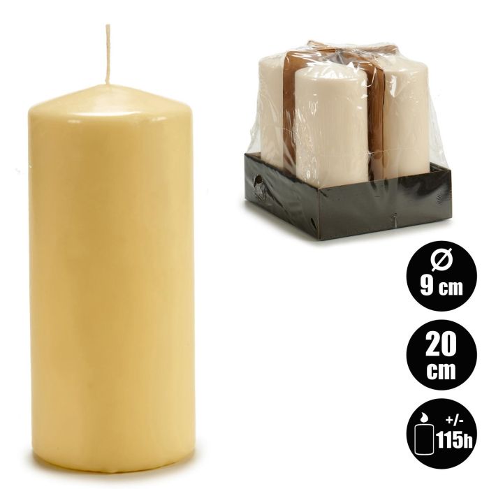 Vela Taco Crema Ancha 20Cm Acorde (8 Unidades) 3 Vela Taco Crema Ancha 20Cm Acorde (8 Unidades) 3