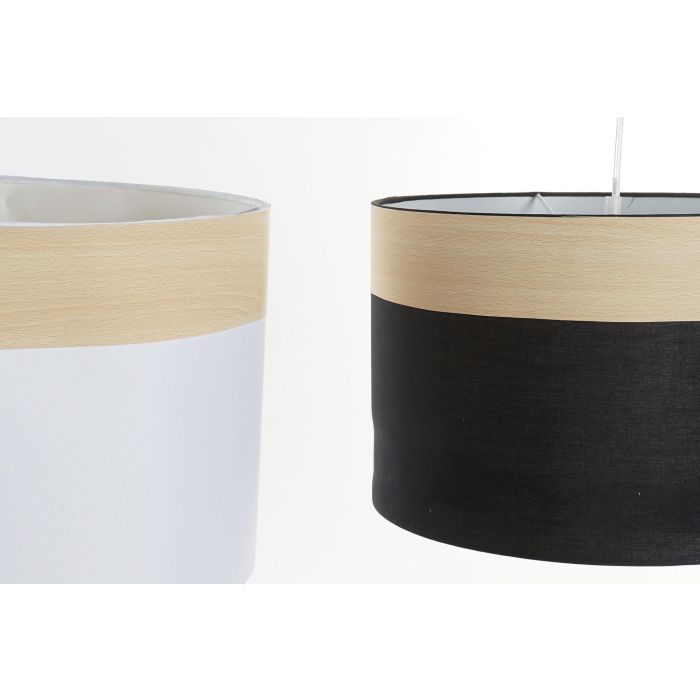 Lampara Techo Scandi DKD Home Decor Blanco Negro 38 x 25 x 38 cm (2 Unidades) 2 Lampara Techo Scandi DKD Home Decor Blanco Negro 38 x 25 x 38 cm (2 Unidades) 2