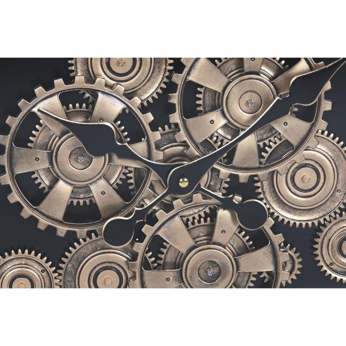 DKD Home Decor Reloj de Pared Loft Marrón Oscuro de Metal, 80cm Ancho x 80cm Alto x 8cm Fondo. Funciona con 3 Pilas AA. 4 DKD Home Decor Reloj de Pared Loft Marrón Oscuro de Metal, 80cm Ancho x 80cm Alto x 8cm Fondo. Funciona con 3 Pilas AA. 4