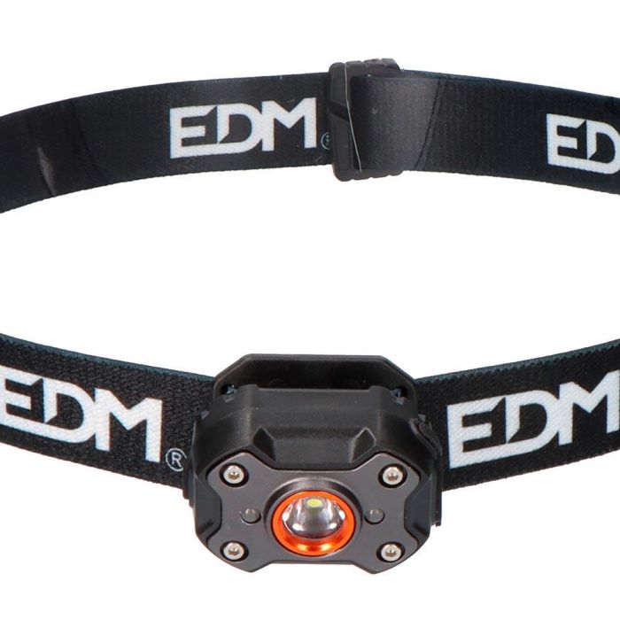Edm Linterna Frontal Recargable 8W 400lm USB Tipo C, 5 Modos de Luz Incluyendo Flash Rojo, Aluminio 2