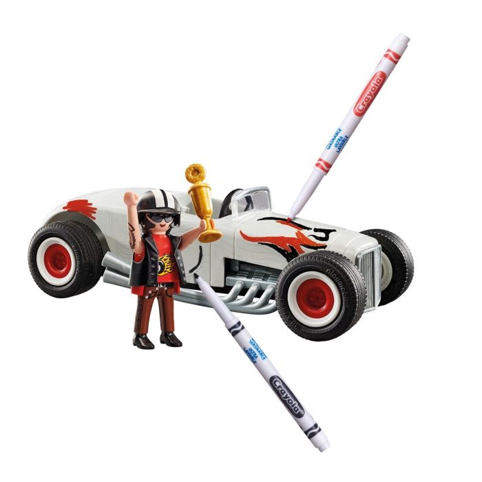 Playmobil Hot Rod Diversion para Colorear con Figura de Hombre y Accesorios, Edad Mínima 5 Años