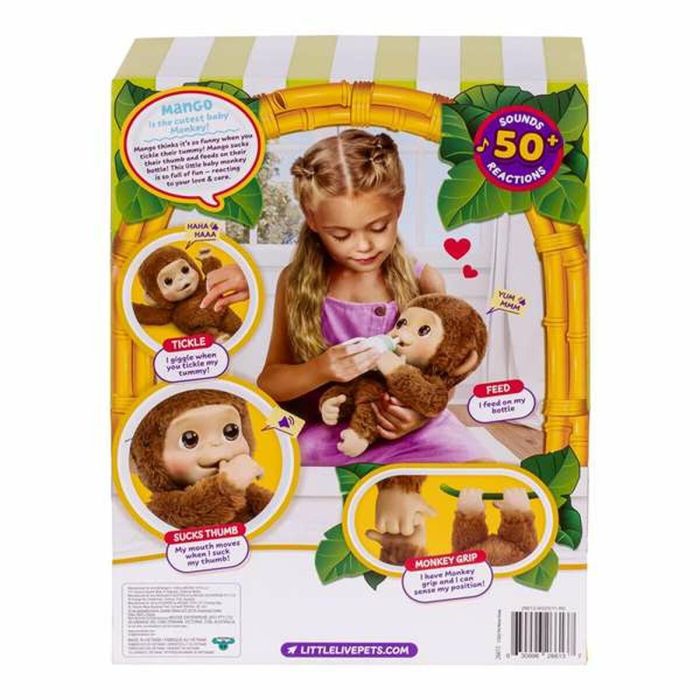 Mascota my baby monkey little live pets superinteractivo con más de 40 sonidos y reacciones ¡le encanta columpiarse! 12