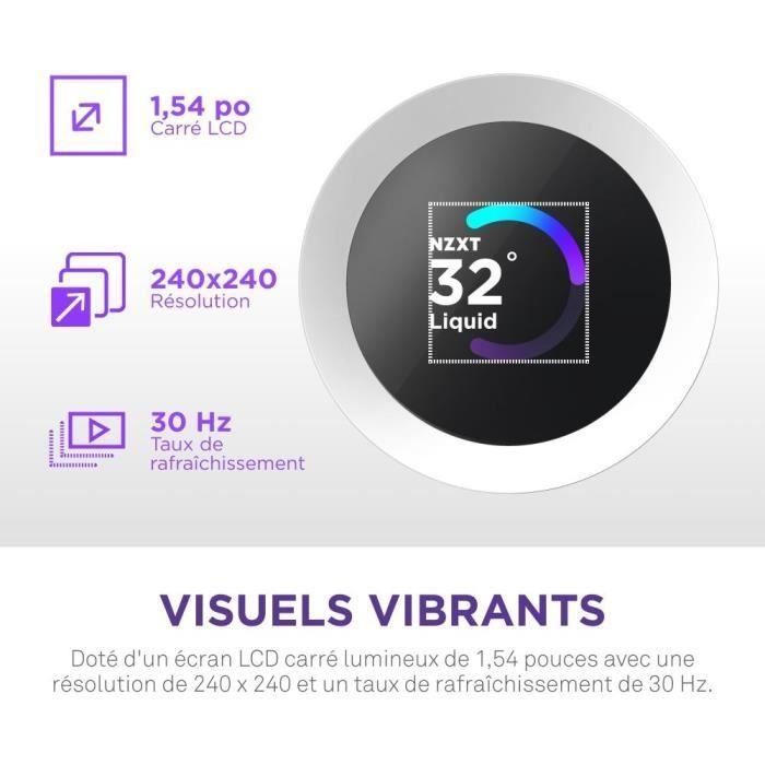 NZXT RL-KR240-W2 Refrigeración Líquida Kraken Plus 240 RGB con Pantalla Personalizable 1.54" y Ventiladores RGB Blanco 2 NZXT RL-KR240-W2 Refrigeración Líquida Kraken Plus 240 RGB con Pantalla Personalizable 1.54" y Ventiladores RGB Blanco 2