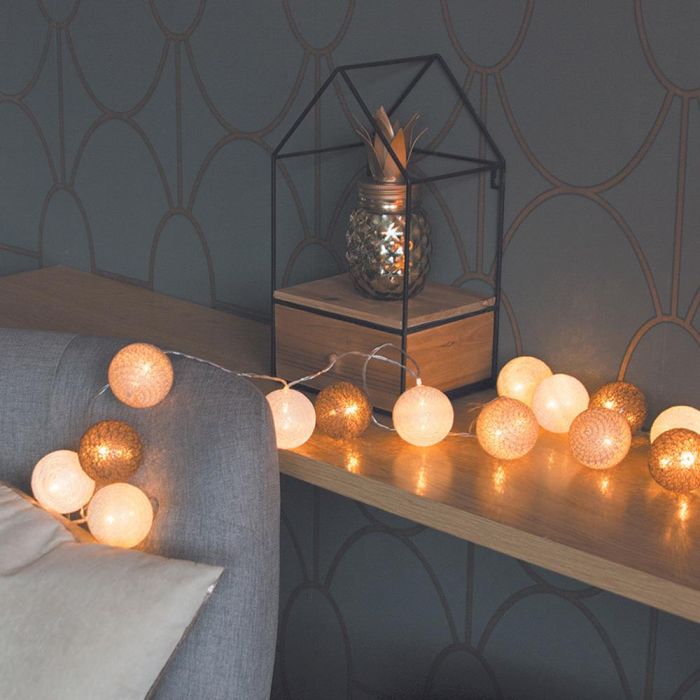 Home Deco Light Guirnalda de 10 Luces LED Marrón Decorativa para el Hogar 4 Home Deco Light Guirnalda de 10 Luces LED Marrón Decorativa para el Hogar 4