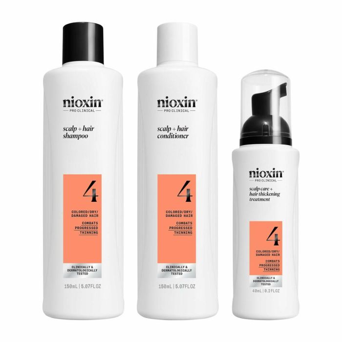 Nioxin Sistema 4 - Kit - Tratamiento Para Cabello Teñido Con Debilitamiento Avanzado 3 Unidades