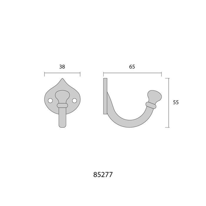 Edm Colgador Base Lanza Hierro Negro 1