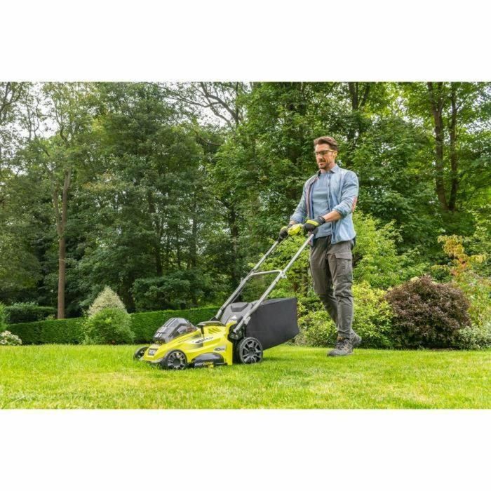 Ryobi RYO1704738964633 Cortacésped de empuje 36V, Corte Ø 40 cm, Recogida y Mulching, con 1 Batería 5.0 Ah y Cargador 2