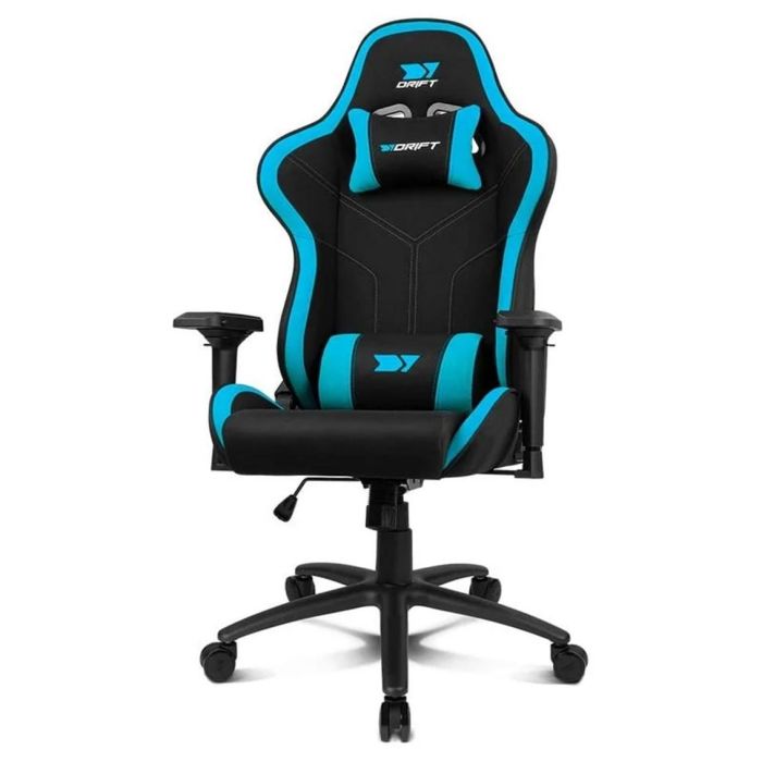 DRIFT DR110BL Silla Gaming Ergonómica 150kg, Reposabrazos 4D, Tejido Transpirable, Cojines Lumbar/Cervical Negro y Azul 1 DRIFT DR110BL Silla Gaming Ergonómica 150kg, Reposabrazos 4D, Tejido Transpirable, Cojines Lumbar/Cervical Negro y Azul 1
