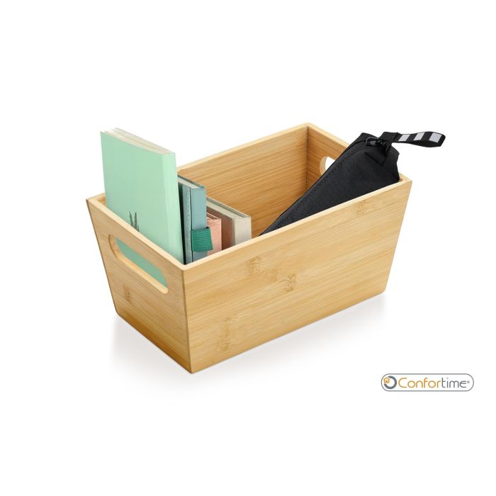 Cesta de Ordenación de Bambú 25x15x12 cm - Confortime (8 Unidades) 1 Cesta de Ordenación de Bambú 25x15x12 cm - Confortime (8 Unidades) 1