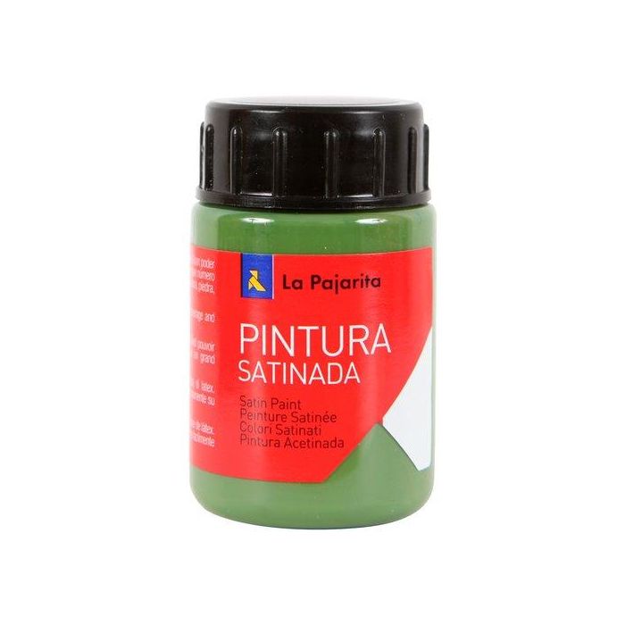 La Pajarita Témpera Escolar Satinada Verde Monte 35 mL - L-16, Ideal para Manualidades y Proyectos Infantiles