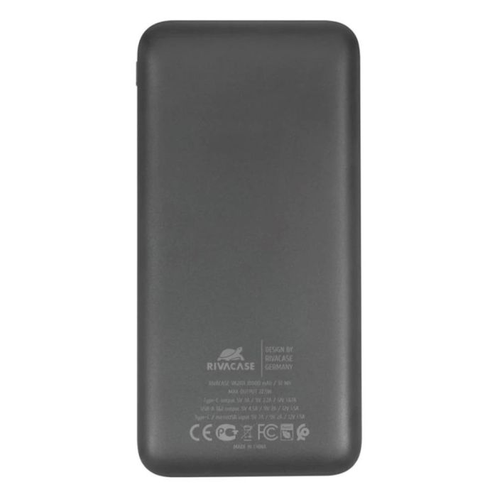 Rivacase VA2101 Powerbank 10000mAh 22.5W Carga Rápida QC 3.0 PD 3.0 con Puertos USB-C, Micro USB y USB-A, Diseño Compacto 3