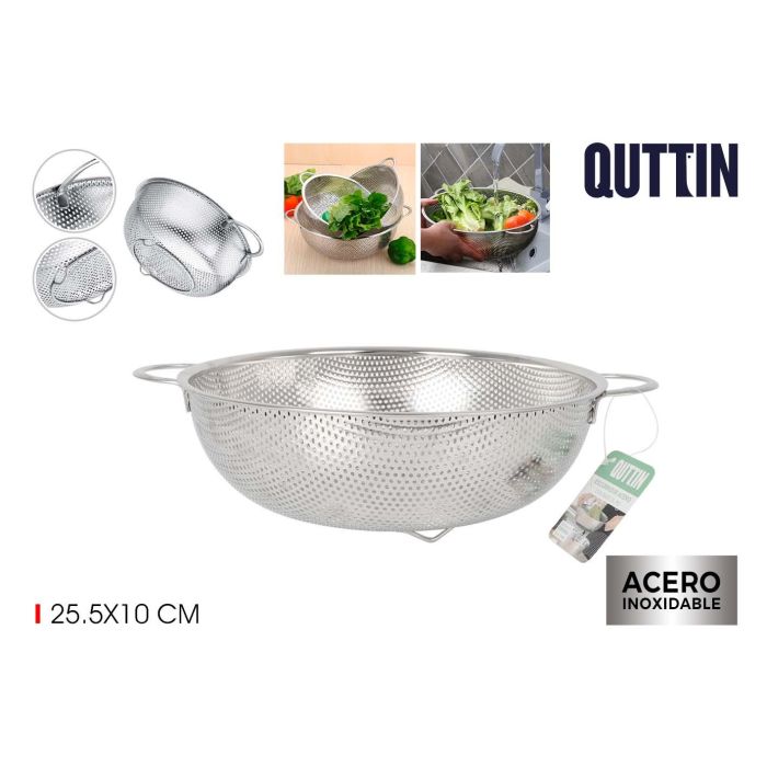 Quttin Escurridor de Acero Inoxidable 25.5 x 10 cm (12 Unidades) 0 Quttin Escurridor de Acero Inoxidable 25.5 x 10 cm (12 Unidades) 0