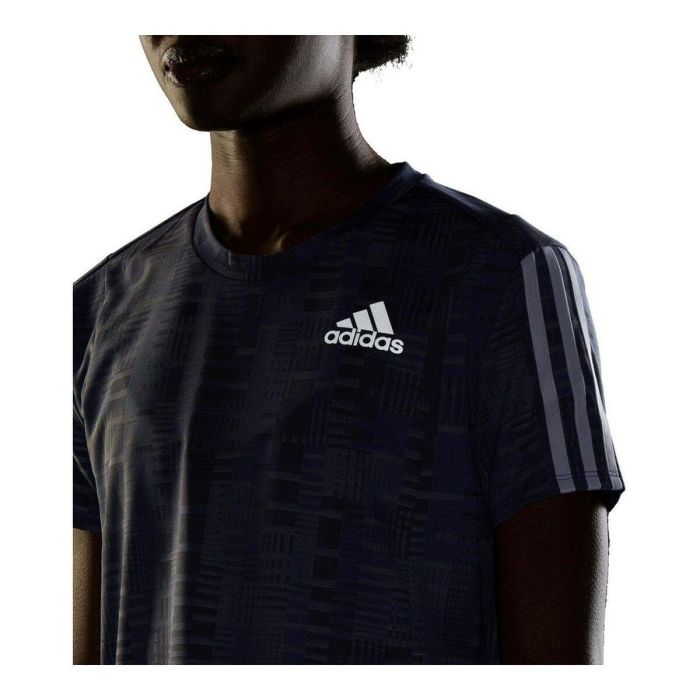 Camiseta de Manga Corta Mujer Adidas Own The Run Azul Acero 4 Camiseta de Manga Corta Mujer Adidas Own The Run Azul Acero 4