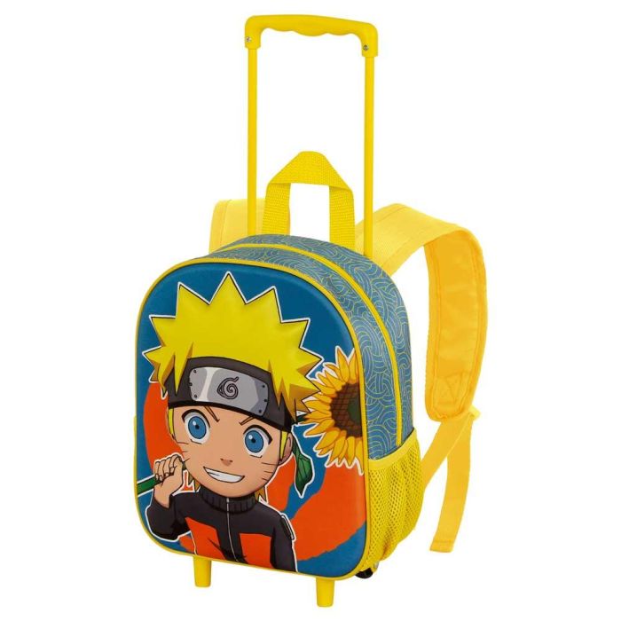 Naruto Mochila Infantil 3D con Ruedas Pequeña Multicolor 7L 30cm