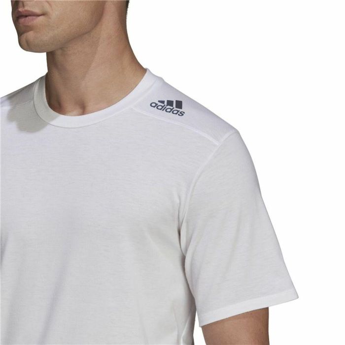 Camiseta de Manga Corta Hombre Adidas D4T Blanco S 3