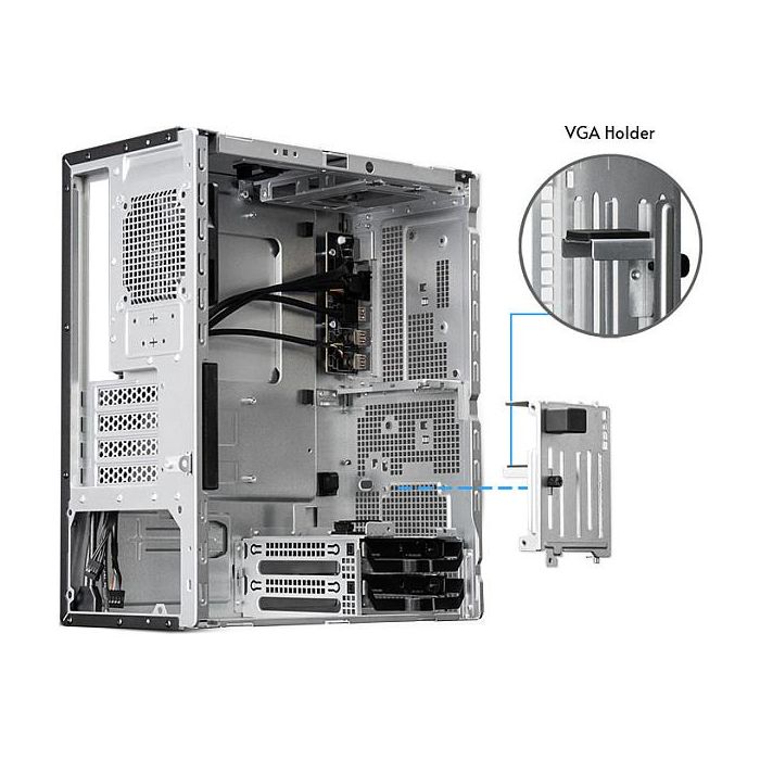 Chieftec BS-20B-OP Caja de PC Midi Tower Negra Gamer UNI Series para PC Hogar / Oficina micro ATX, Mini-ITX 11