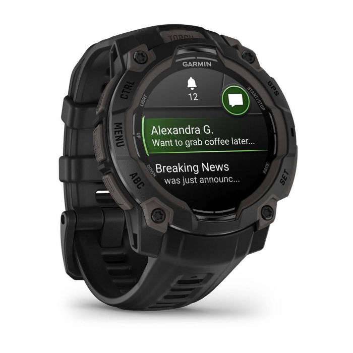 Garmin Instinct 3 Smartwatch AMOLED 1.2" Pantalla Táctil GPS Multibanda SatIQ 45 mm Resistente Monitor de Salud y Linterna Negro 22 Garmin Instinct 3 Smartwatch AMOLED 1.2" Pantalla Táctil GPS Multibanda SatIQ 45 mm Resistente Monitor de Salud y Linterna Negro 22