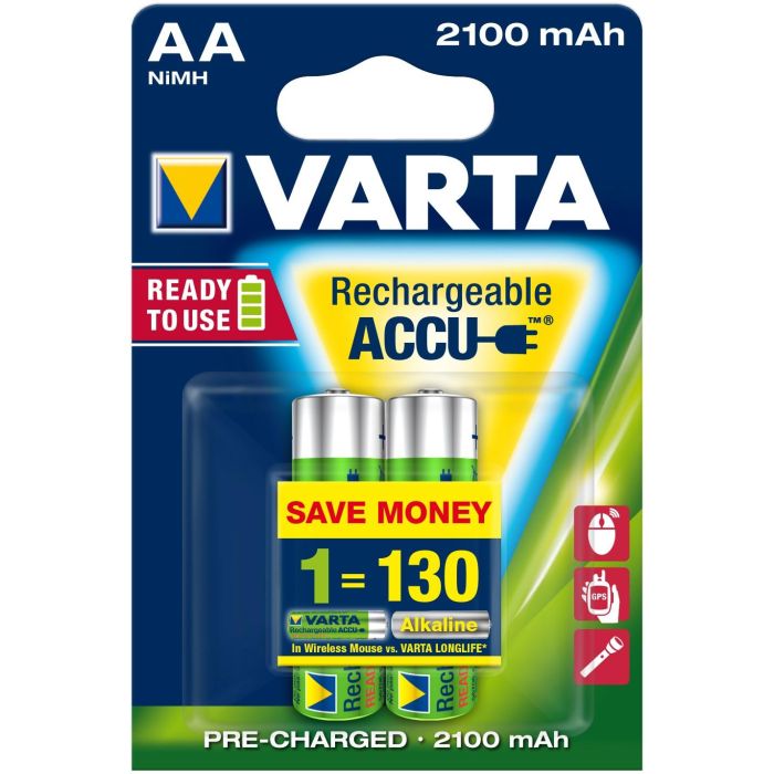 Varta Accu Power Pila Recargable AA HR6 2100mAh (Blíster 2 uds)