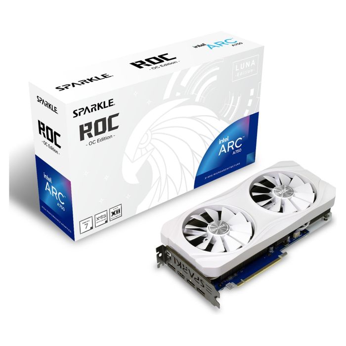 Sparkle A750 8GB GDDR6 White Intel Arc ROC Luna OC 6