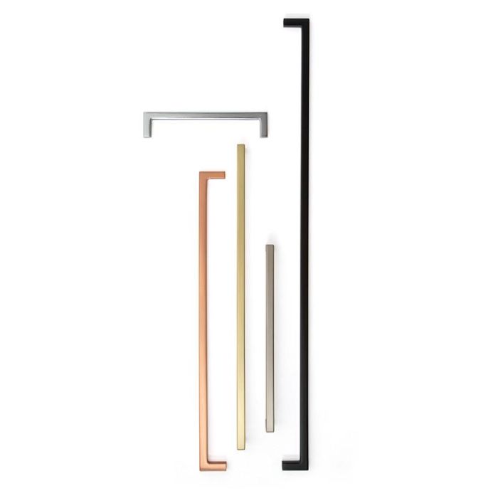 Viefe Tirador de Mueble Zamak en U, Negro Mate, Distancia entre Agujeros 128mm, Para Armarios, Puertas y Cajones 1