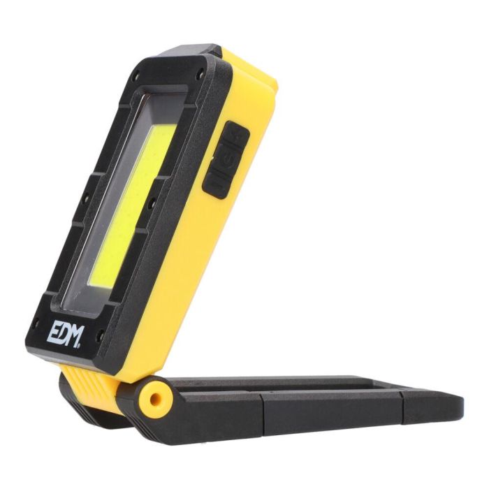 Edm Linterna de trabajo LED recargable con base basculante 180°, 5W COB LED, 500LM, impermeable IP44, batería 2000mAh 2 Edm Linterna de trabajo LED recargable con base basculante 180°, 5W COB LED, 500LM, impermeable IP44, batería 2000mAh 2