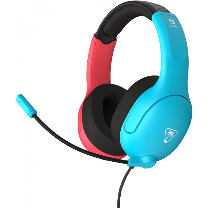 Turtle Beach TBS-8002-25 Auriculares con cable para juegos Airlite Fit con licencia oficial Nintendo Switch, azul neón y rojo