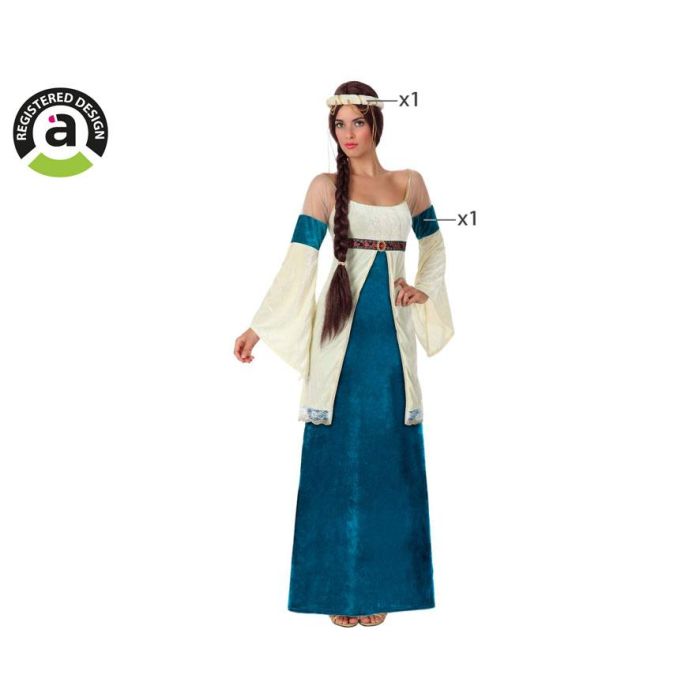 Disfraz Dama Medieval Mujer Adulto Noble Azul XL 0 Disfraz Dama Medieval Mujer Adulto Noble Azul XL 0