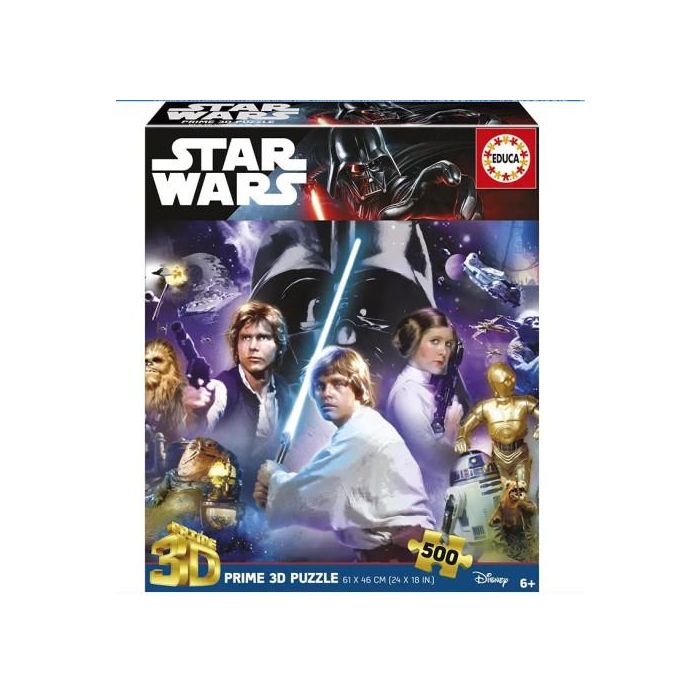 Educa Borras 20052 Puzzle 3D Lenticular Star Wars Classic 500 Piezas, para Niños +6 Años, 61x46 cm 1 Educa Borras 20052 Puzzle 3D Lenticular Star Wars Classic 500 Piezas, para Niños +6 Años, 61x46 cm 1