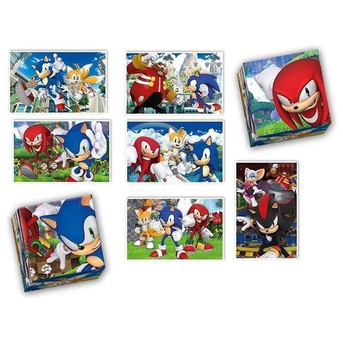 Clementoni - Edukit - Sonic - Caja de aprendizaje 4 en 1 - 2 rompecabezas, 1 nota, 1 juego de 6 cubos - Hecho en Italia - A partir de 4 años 1 Clementoni - Edukit - Sonic - Caja de aprendizaje 4 en 1 - 2 rompecabezas, 1 nota, 1 juego de 6 cubos - Hecho en Italia - A partir de 4 años 1