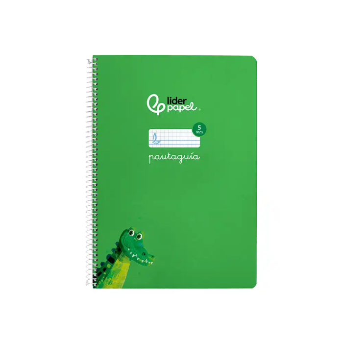 Liderpapel Cuaderno Espiral A4 Pautaguía Tapa Blanda 80 Hojas 75gr Cuadro Pautado 5mm Verde 1