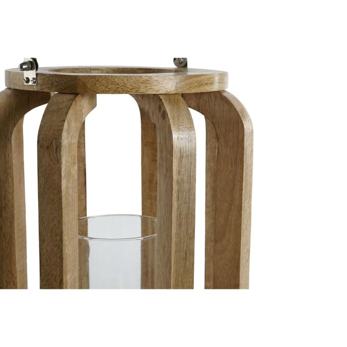 DKD Home Decor Portavela Alpino de Mango y Cristal Natural 25x25x35 cm 5