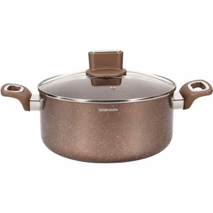 Arthur Martin AM5531 Olla de Aluminio de 28 cm con Tapa de Vidrio, Compatible con Inducción y Todas las Fuentes de Calor 2 Arthur Martin AM5531 Olla de Aluminio de 28 cm con Tapa de Vidrio, Compatible con Inducción y Todas las Fuentes de Calor 2