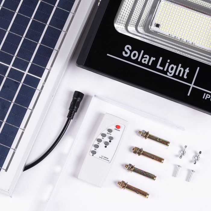 Proyector LED Solar 120W 6500K Panel: 6V/15W Batería: 3,2V/8000MaH Control Remoto [HO-SOLARFL-120W-01] 5