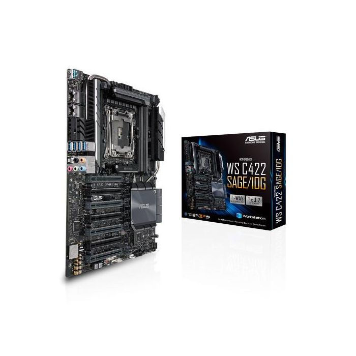 ASUS WS C422 SAGE/10G Placa Base para Servidor y Estación de Trabajo LGA 2066 Intel® C422 CEB - 90SW00J0-M0EAY0 ASUS WS C422 SAGE/10G Placa Base para Servidor y Estación de Trabajo LGA 2066 Intel® C422 CEB - 90SW00J0-M0EAY0