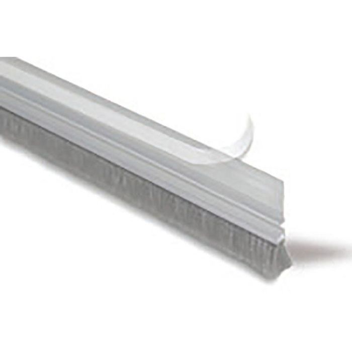 Brinox Burlete con Pelo para Suelos Desnivelados 100cm x 18mm, Gris - Aislamiento Flexible contra Aire y Polvo